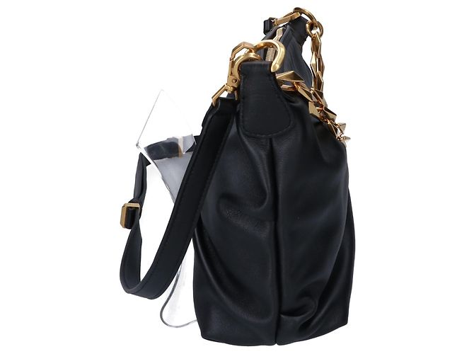 Borsa a spalla Jimmy Choo Diamond Soft Hobo S Nero - vista 2