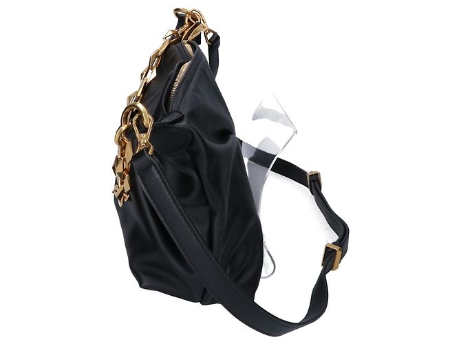 Borsa a spalla Jimmy Choo Diamond Soft Hobo S Nero - vista 3
