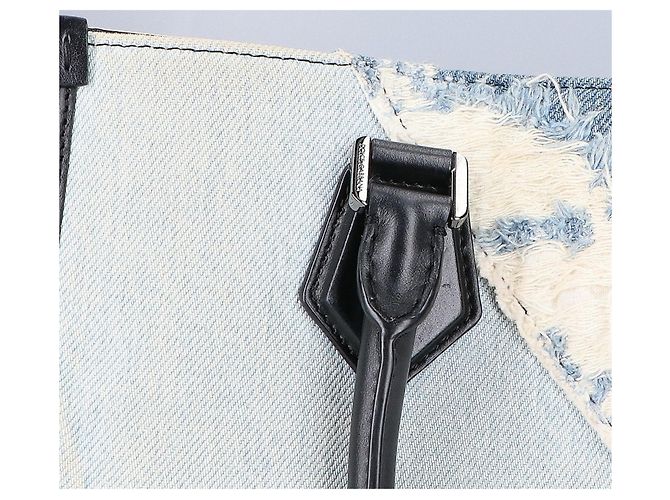 Dolce & Gabbana Denim Patchwork Tote Bag Schwarz Blau - Ansicht 8