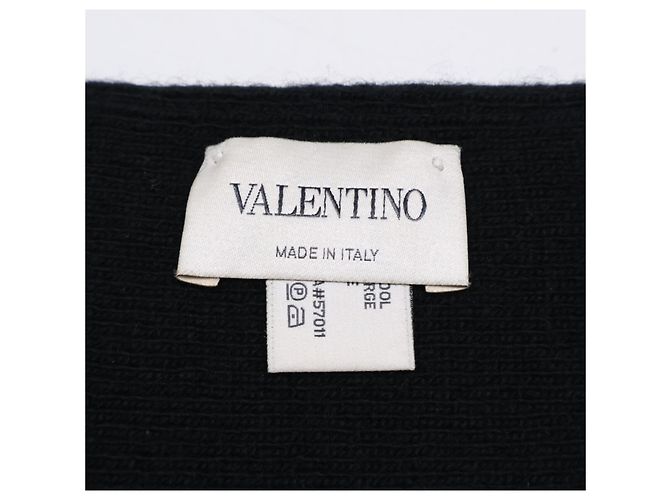 Sciarpa stola Valentino VLTN in lana e seta Nero - vista 5