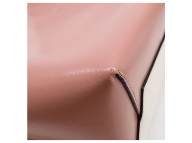 Borsa Tote Mini in Pelle Marni Museo Nero Rosa Bianco - vista 8