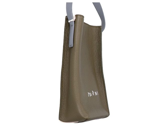Marni Museo Soft Nano Schultertasche Braun Roh Khaki - Ansicht 2