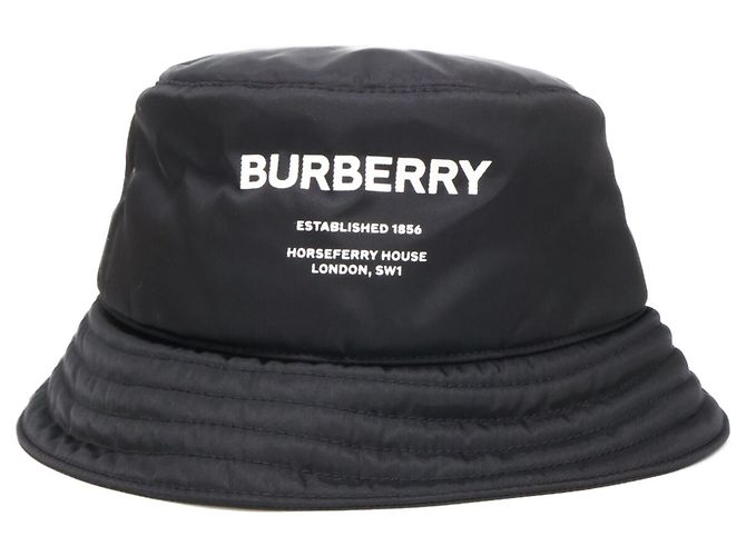 Cappello bucket Burberry in nylon nero - vista 2