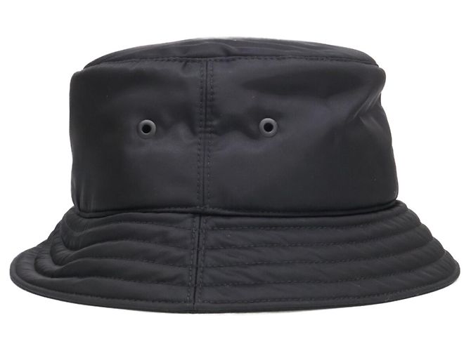 Cappello bucket Burberry in nylon nero - vista 3
