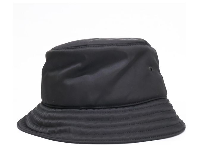Cappello bucket Burberry in nylon nero - vista 4