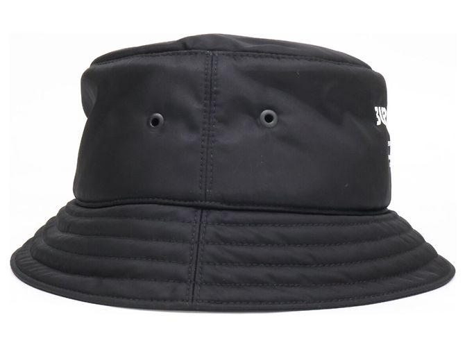 Cappello bucket Burberry in nylon nero - vista 5