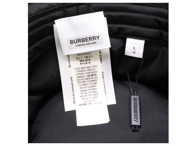 Cappello bucket Burberry in nylon nero - vista 7
