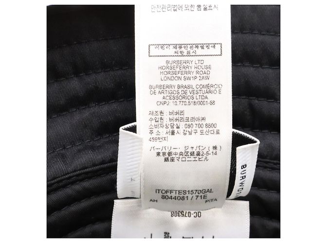 Cappello bucket Burberry in nylon nero - vista 8