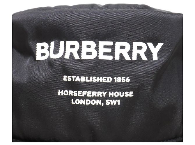 Cappello bucket Burberry in nylon nero - vista 9
