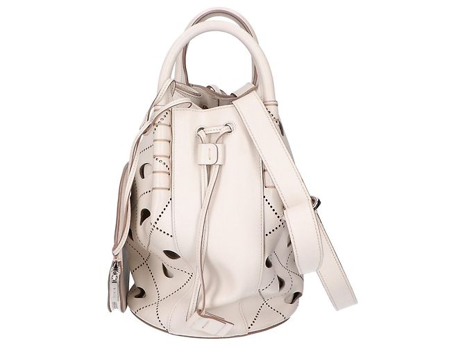 Borsa Bucket 2-Way in pelle traforata TOD'S - White Bianco - vista 2