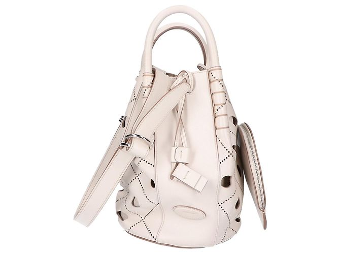 Borsa Bucket 2-Way in pelle traforata TOD'S - White Bianco - vista 4