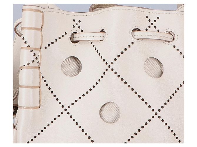 Borsa Bucket 2-Way in pelle traforata TOD'S - White Bianco - vista 9