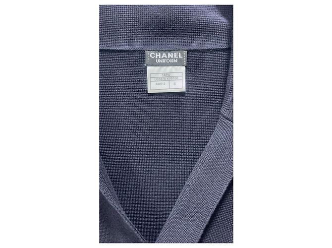 Timeless Chanel Chaqueta de Punto de Algodón Azul Marino Azul oscuro - vista 3