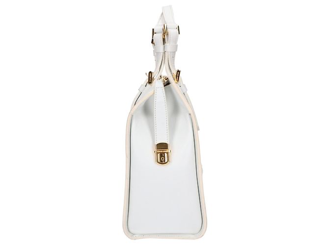 Borsa in pelle bianca Giorgio Armani Bianco - vista 2