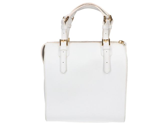 Borsa in pelle bianca Giorgio Armani Bianco - vista 3