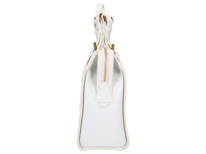 Borsa in pelle bianca Giorgio Armani Bianco - vista 4