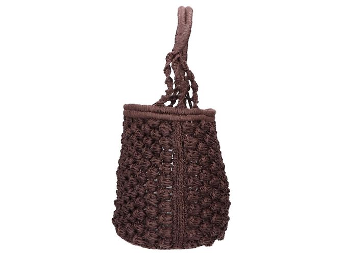 Borsa a secchiello Tory Burch Ella in crochet popcorn fatto a mano Marrone - vista 2