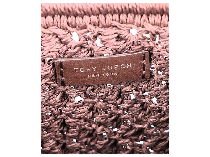Borsa a secchiello Tory Burch Ella in crochet popcorn fatto a mano Marrone - vista 7