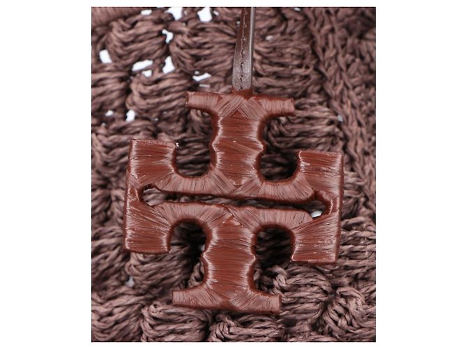 Borsa a secchiello Tory Burch Ella in crochet popcorn fatto a mano Marrone - vista 8