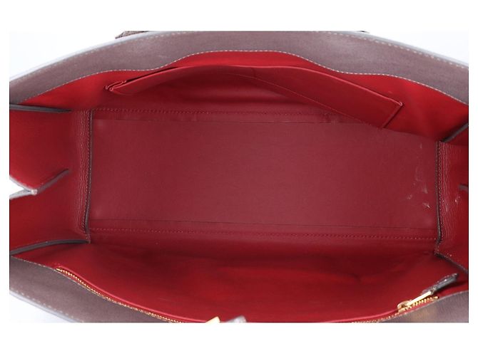 Sac cabas en cuir gris Giorgio Armani Marron - vue 7