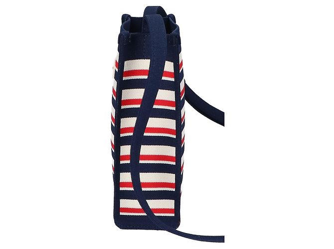 Marni Borsa a tracolla mini Border Jacquard Rosso Crudo Blu navy - vista 2