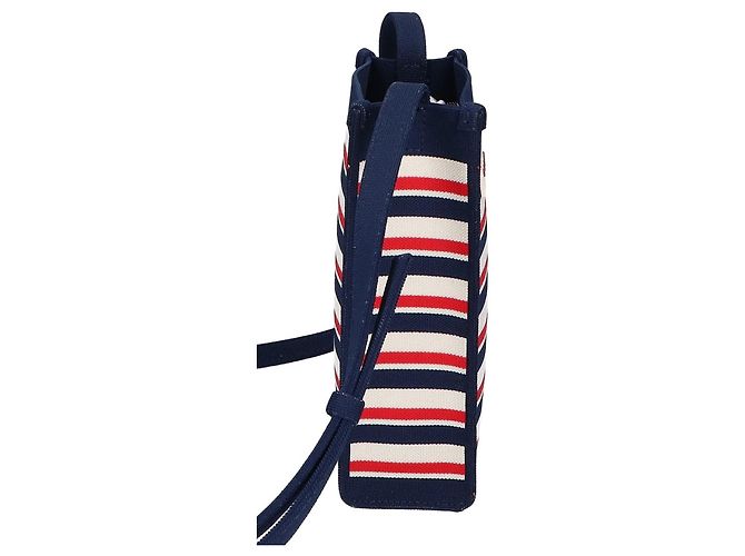 Marni Borsa a tracolla mini Border Jacquard Rosso Crudo Blu navy - vista 4