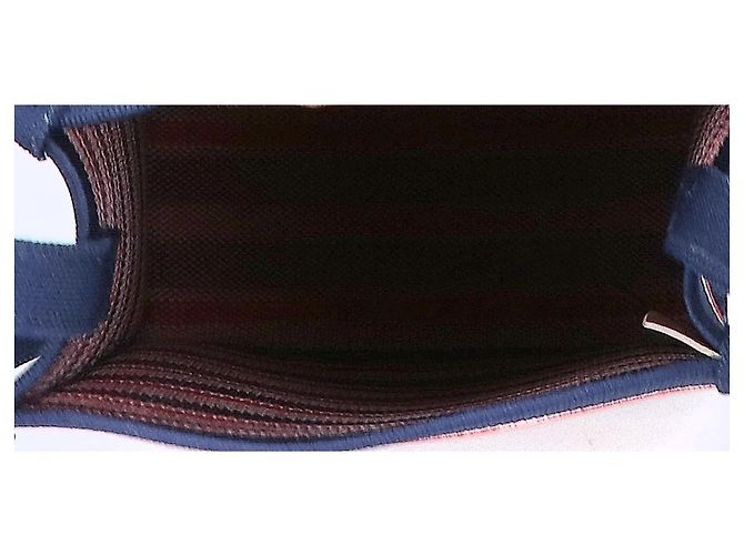 Marni Borsa a tracolla mini Border Jacquard Rosso Crudo Blu navy - vista 6