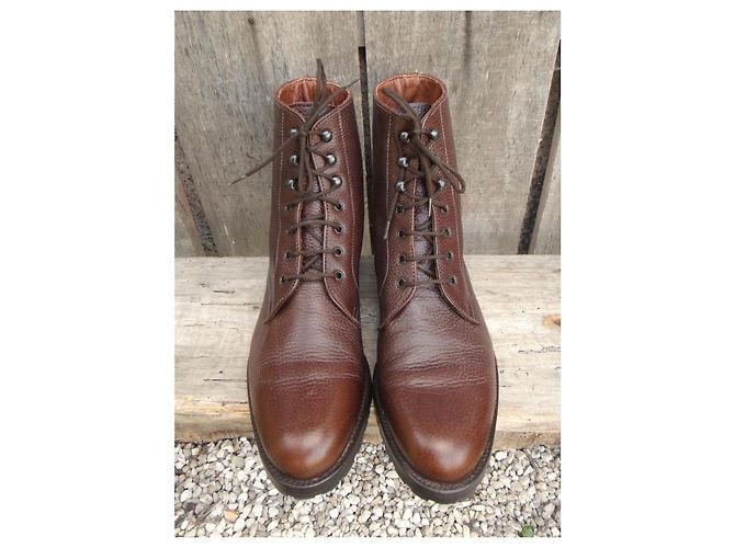 Autre Marque James Armstrong Brown Grained Leather Lace-up Ankle Boots - view 3