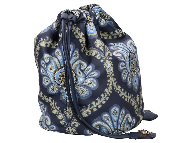 Bolsa con cordón ETRO estampado Paisley Castaño Azul - vista 4