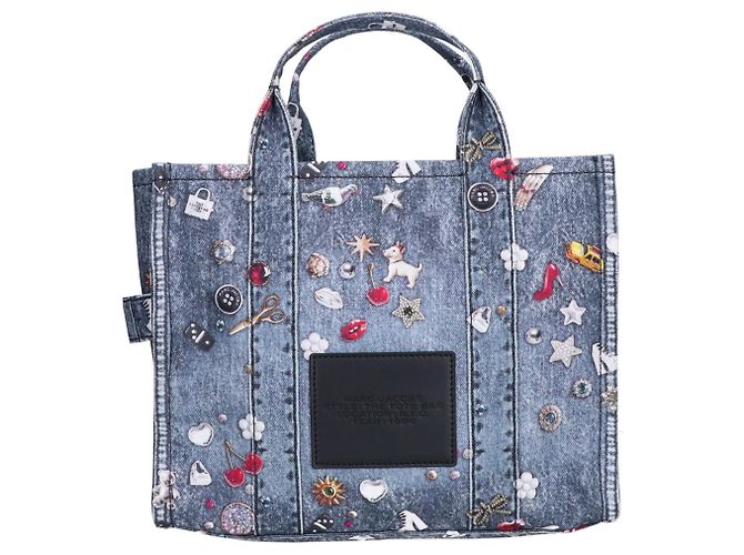 Borsa Tote Medium Marc Jacobs Trompe Loeil Trinket Multicolore - vista 3