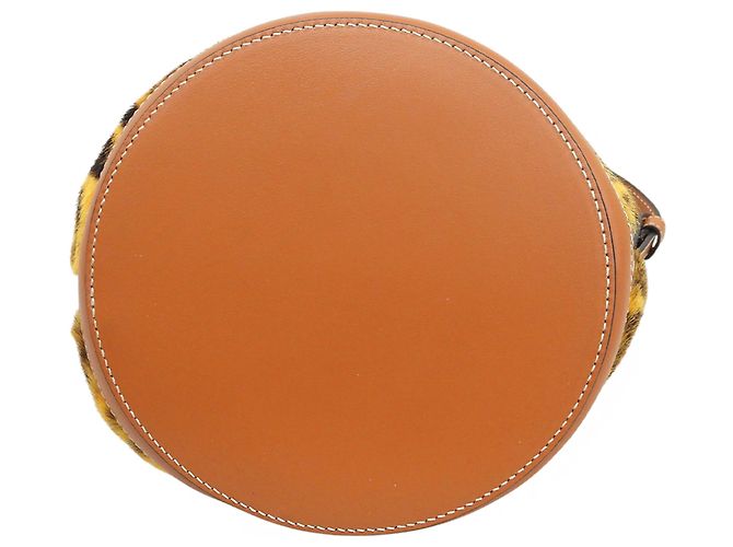 Picca borsa secchiello Marni con stampa leopardata Marrone - vista 4