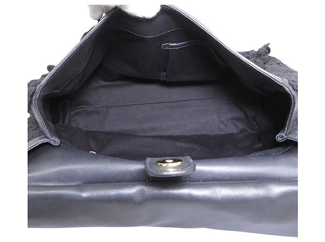 Borsa in pelle con pizzo traforato Sicily Nera Dolce & Gabbana Nero - vista 5