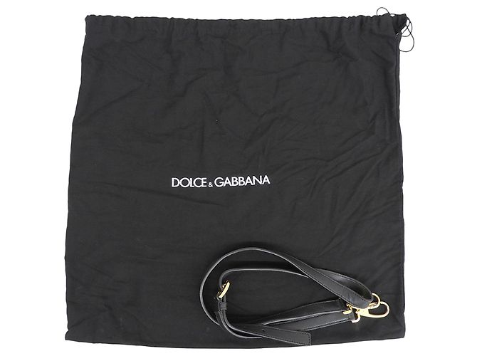 Borsa in pelle con pizzo traforato Sicily Nera Dolce & Gabbana Nero - vista 9