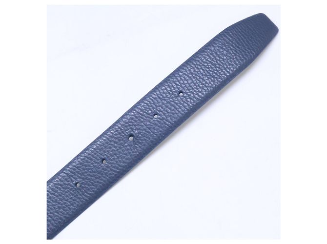 Ceinture en cuir à boucle logo Giorgio Armani Bleu - vue 6