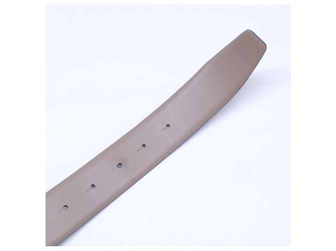 Ceinture en cuir à boucle logo Giorgio Armani Bleu - vue 7