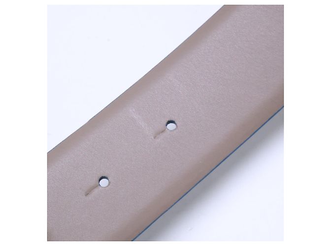 Ceinture en cuir à boucle logo Giorgio Armani Bleu - vue 8