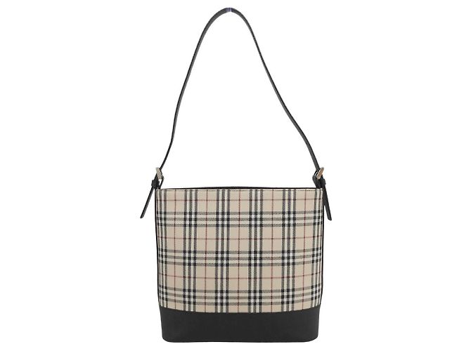 Borsa a tracolla BURBERRY Nova Check Nero Beige - vista 2
