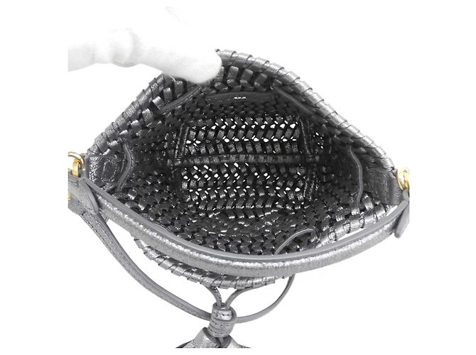 Anya Hindmarch Neeson Tiny Borsa a tracolla 2-Way Metallico - vista 5
