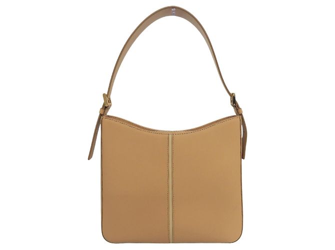 Borsa a tracolla Burberry in pelle beige - vista 2