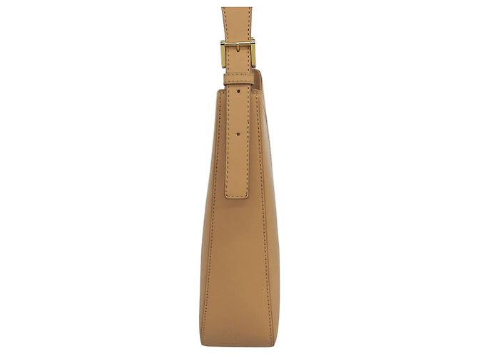 Borsa a tracolla Burberry in pelle beige - vista 3