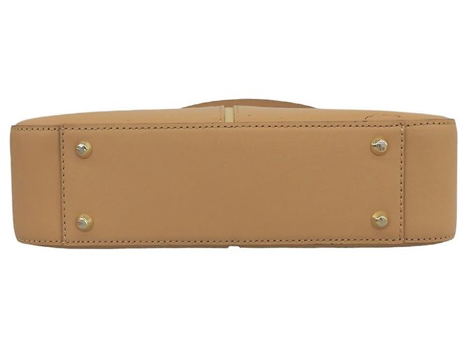 Borsa a tracolla Burberry in pelle beige - vista 4