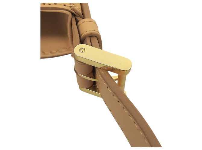 Borsa a tracolla Burberry in pelle beige - vista 7