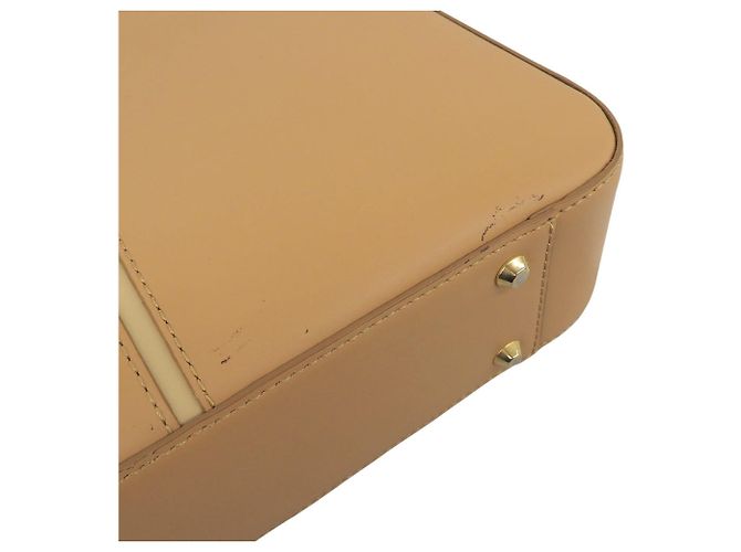 Borsa a tracolla Burberry in pelle beige - vista 8