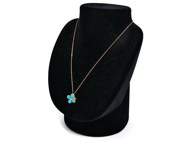 Collana Chaumet in oro rosa 18K, turchese e diamanti - vista 6