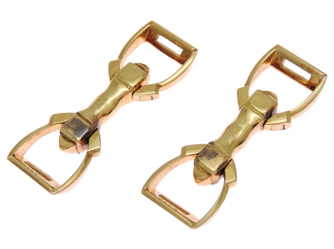 Gemelli da uomo Cartier 18KT motivo staffa - vista 3