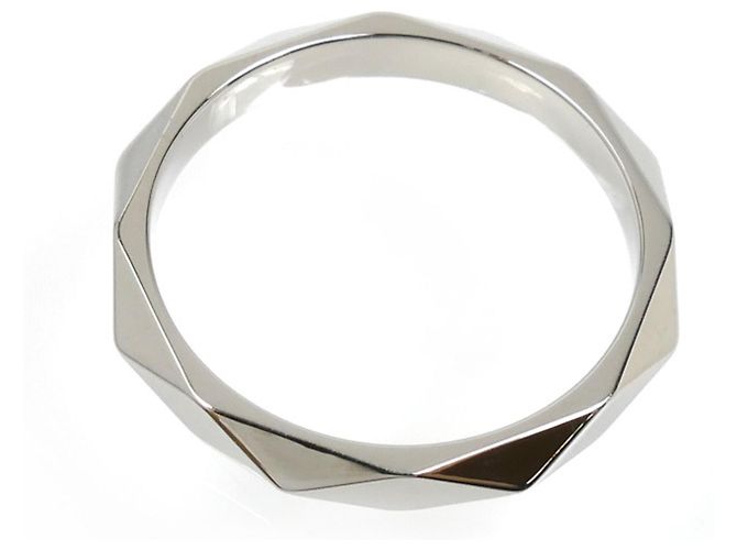Boucheron Pt950 Platinum Facettierter Medium Band Ring - Ansicht 4
