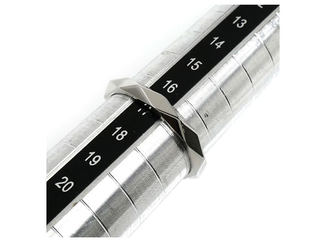 Boucheron Pt950 Platinum Facettierter Medium Band Ring - Ansicht 6