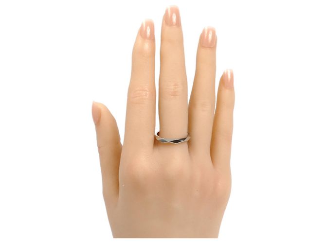 Boucheron Pt950 Platinum Facettierter Medium Band Ring - Ansicht 7