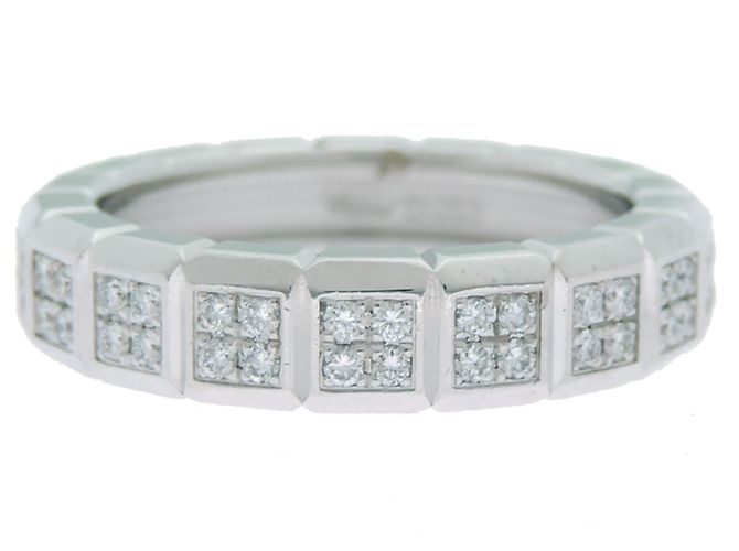 Anello Chopard Ice Cube in oro bianco 18K con diamanti - vista 4