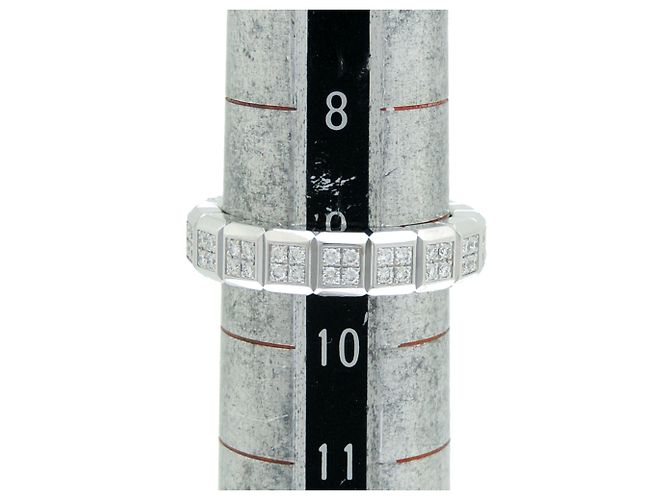 Anello Chopard Ice Cube in oro bianco 18K con diamanti - vista 7